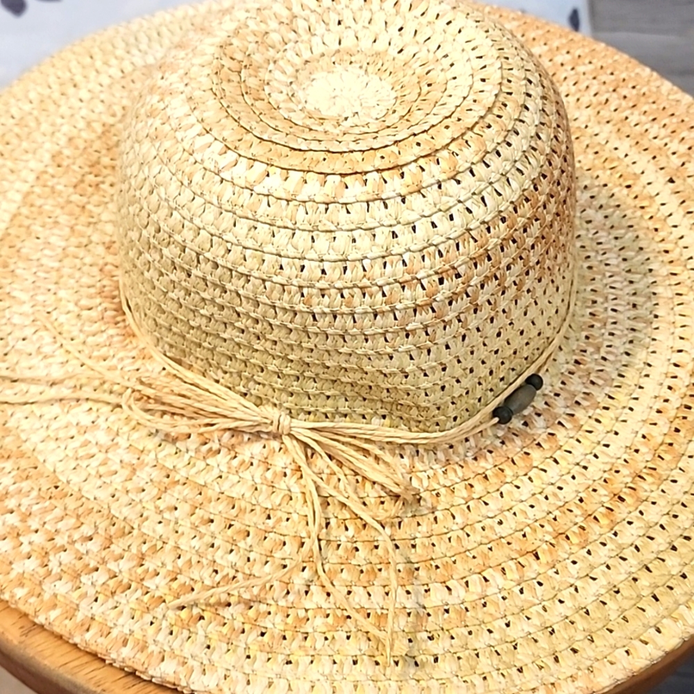 Jaclyn Smith Straw Floppy Beach Hat